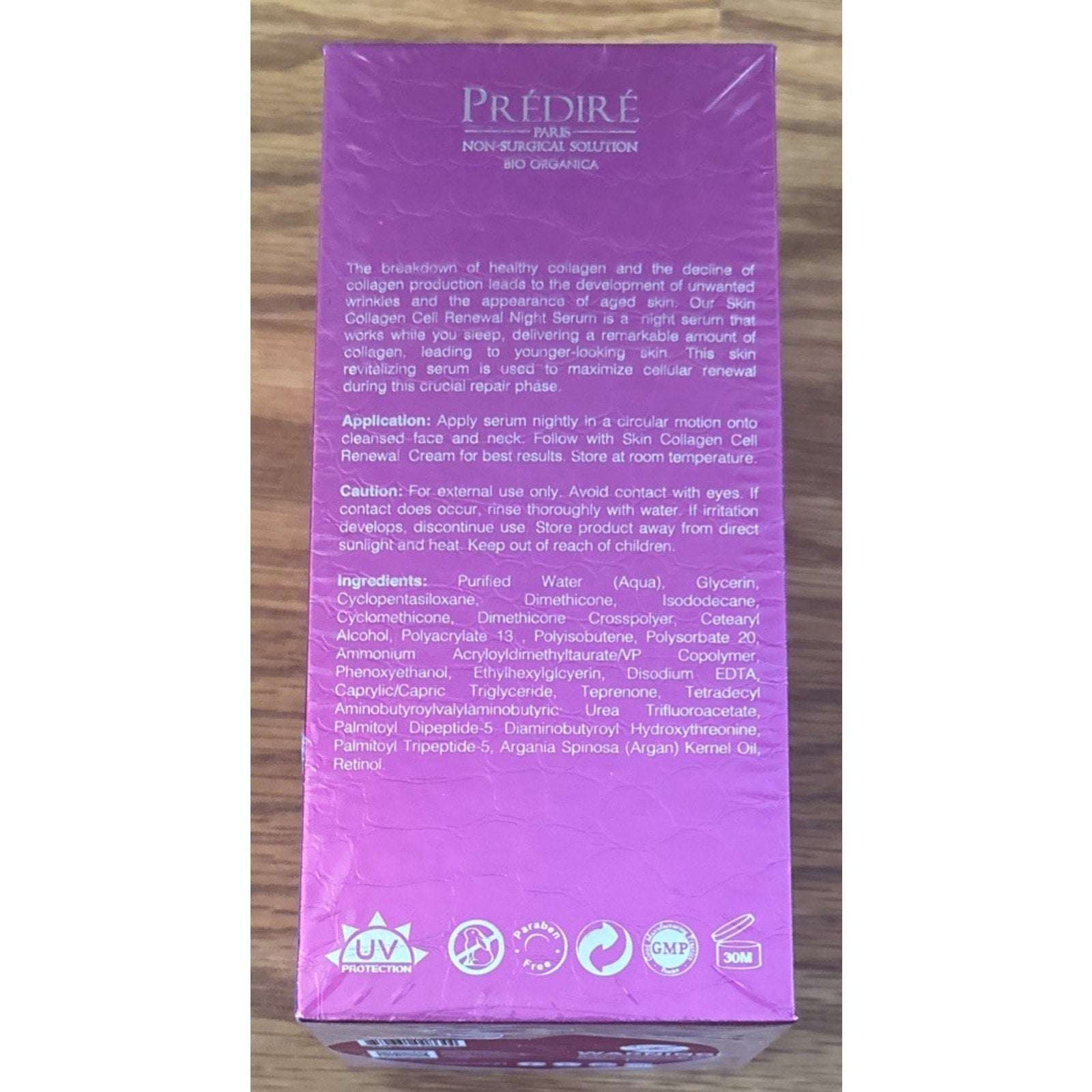 Predire Paris Skin Collagen Cell Renewal Night Serum Apple Grape Stem Technology