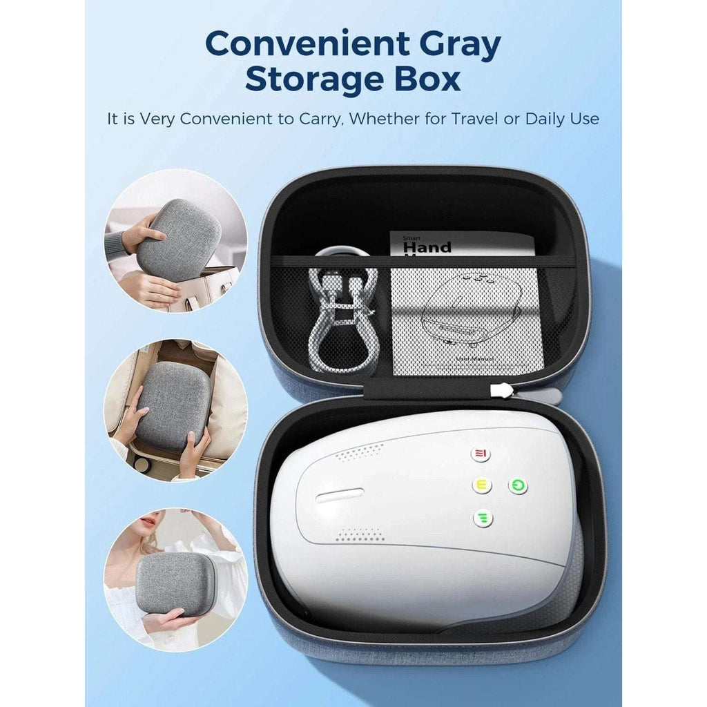 Cordless Smart Hand Massager Heat & Compression w/ Case Arthritis, Carpal Tunnel