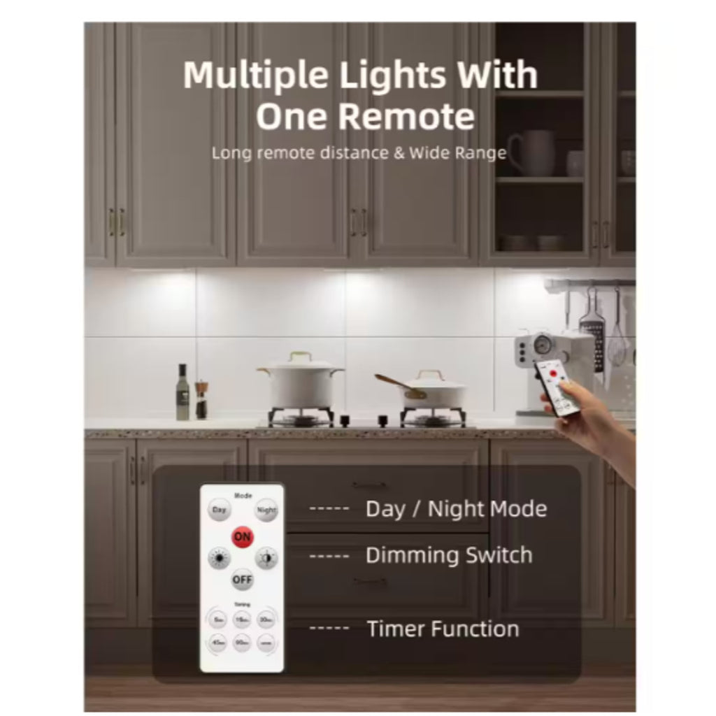EZVALO Under Cabinet Lighting, 5Pk 10-Inch Rechargeable Motion Sensor w/ Remote