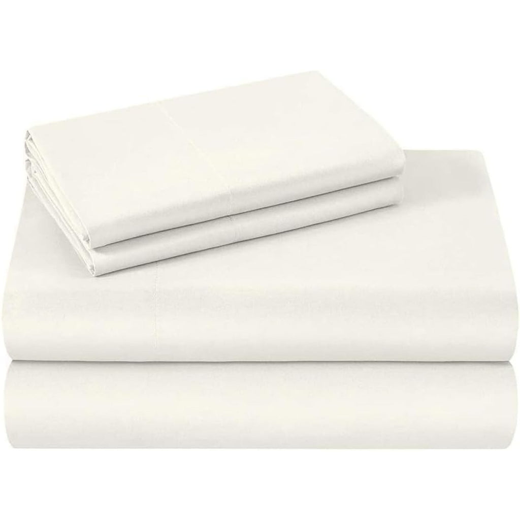 RV Bunk Camper Bed Sheet Set 42 x 80 Ivory 4PC Microfiber Wrinkle & Stain Resist