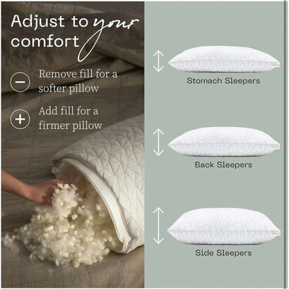 Coop Home Goods The Original Adjustable Bed Pillow Queen Microfiber Memory Foam