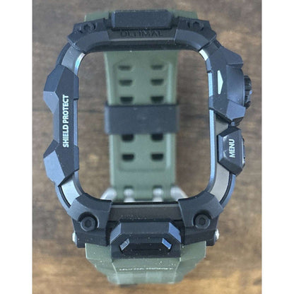 ULTIMAL Rugged Shockproof Case +Band for Apple Watch 45mm Series 9/8/7 ArmyGreen