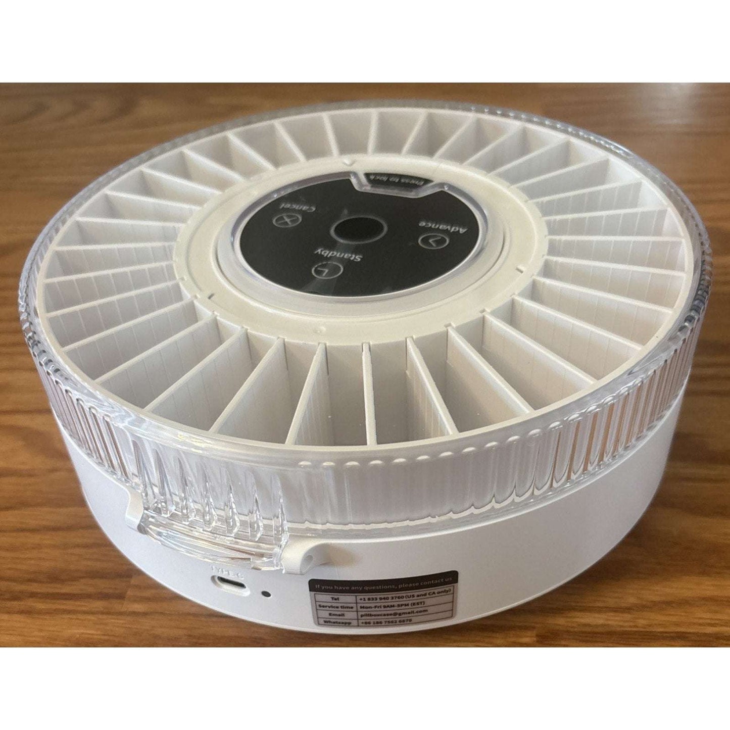 2025 Bluetooth Smart Pill Dispenser 31-Slots, Fingerprint & Mechanical Dual Lock