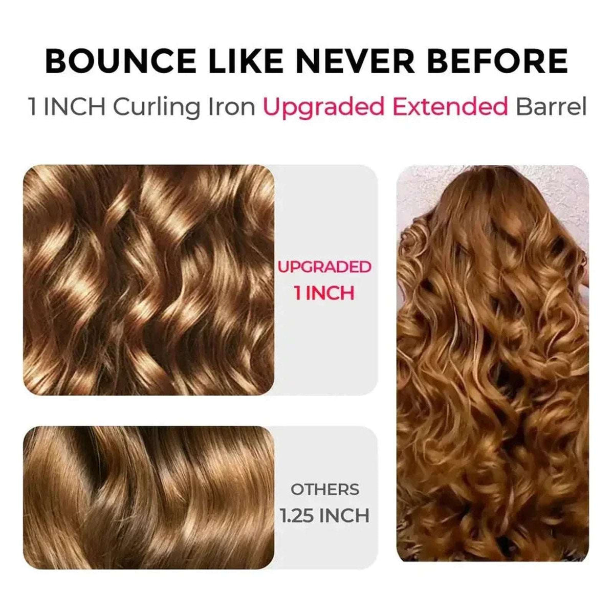 NEW TYMO CurlPro Plus Automatic Rotating Curling Iron Long Barrel 1" Gold Sealed
