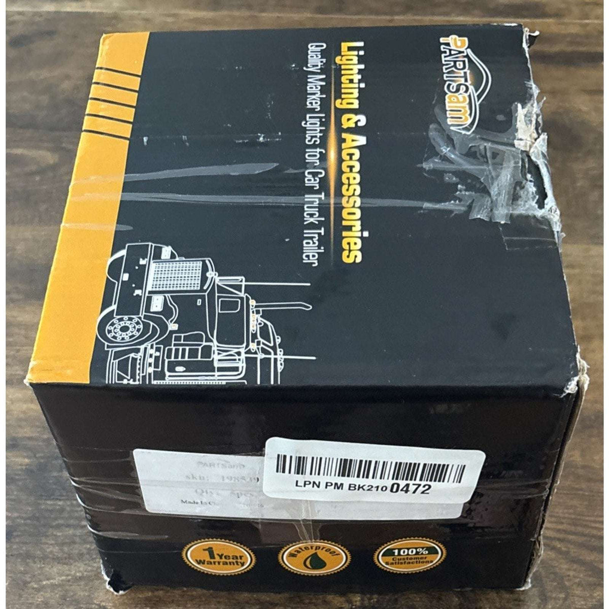 Partsam LED Cab Marker Roof Running 9LED Amber Top Lights Clear Lens Dodge Ram