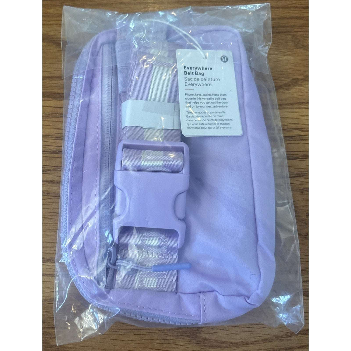 NWT Lululemon Everywhere Wordmark Crossbody Belt Bag 1L - Lilac Purple/Silver