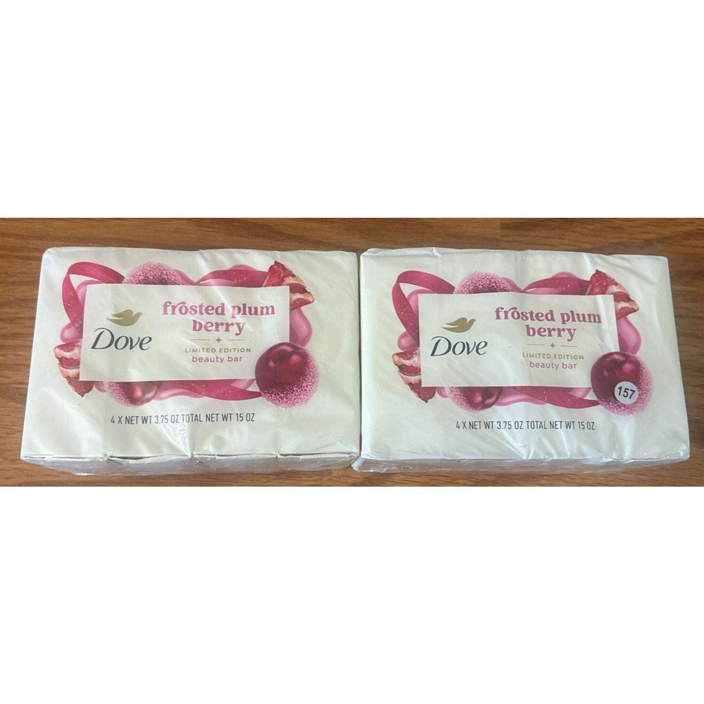 8 Bars Dove Frosted Plum Berry Limited Edition Holiday Treats Bar Soap 3.75oz
