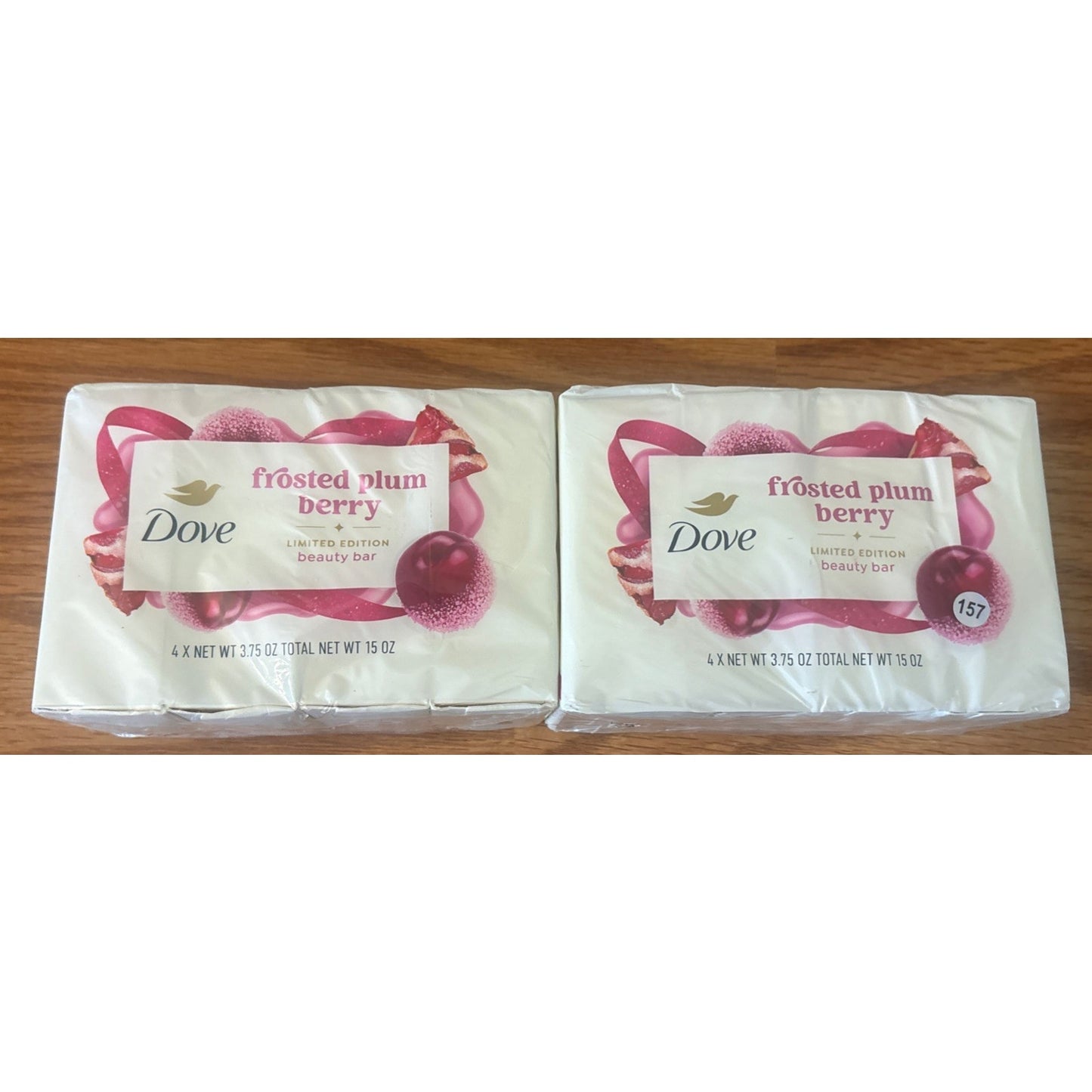 8 Bars Dove Frosted Plum Berry Limited Edition Holiday Treats Bar Soap 3.75oz