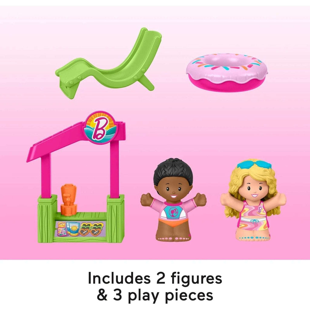 Fisher-Price Little People Barbie Beach House Playset Figures and Accessories