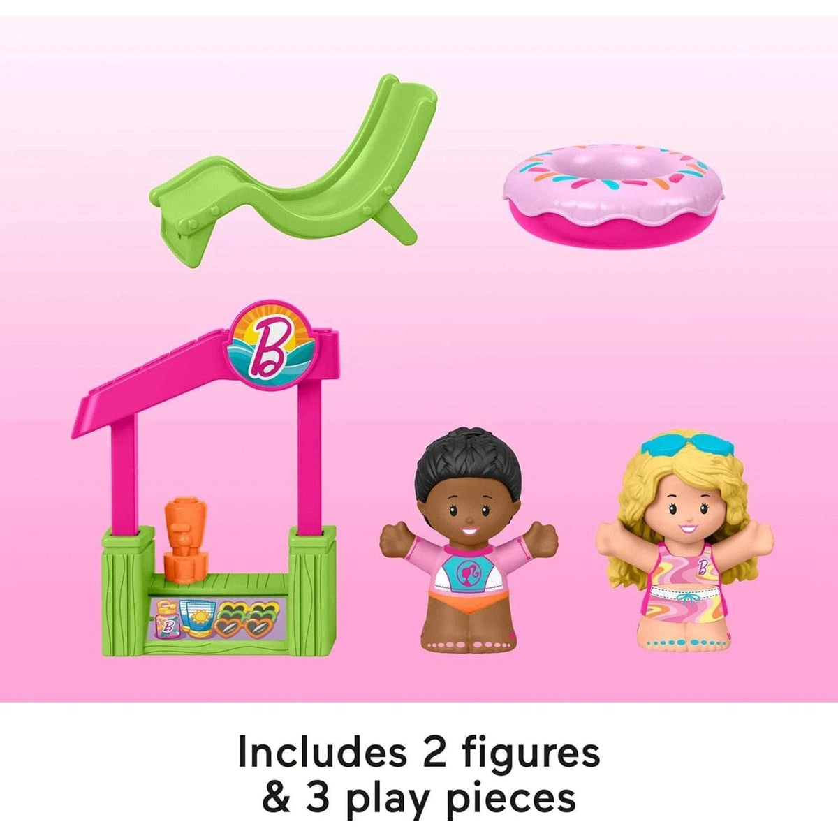 Fisher-Price Little People Barbie Beach House Playset Figures and Accessories