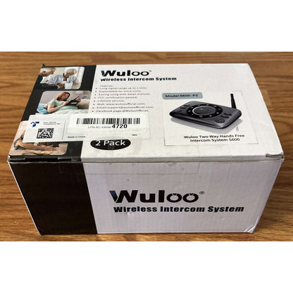 Wuloo S600-P2 Full Duplex Two Way Audio Wireless Intercom System 5280ft Range