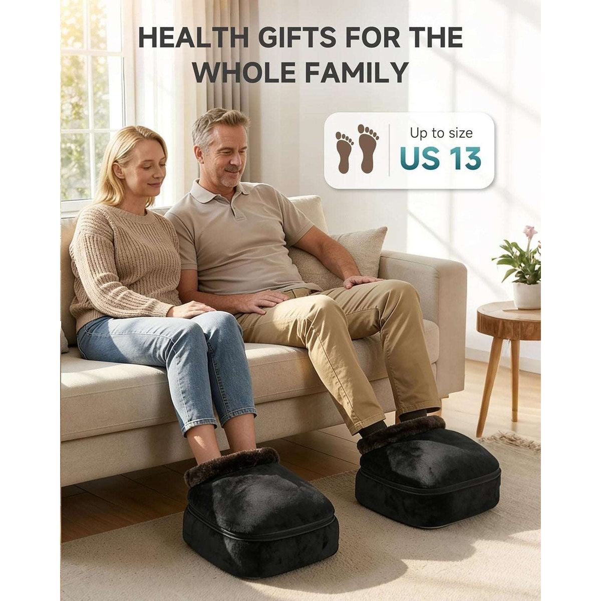 Snailax Electric Shiatsu Foot & Back Massager with Heat, Kneading Foot Warmer