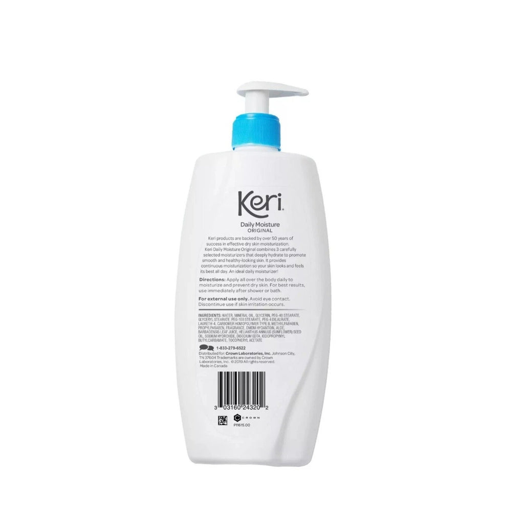 Keri Whole Body Daily Moisture Original Lotion Aloe & Pump 20oz Lot of 5