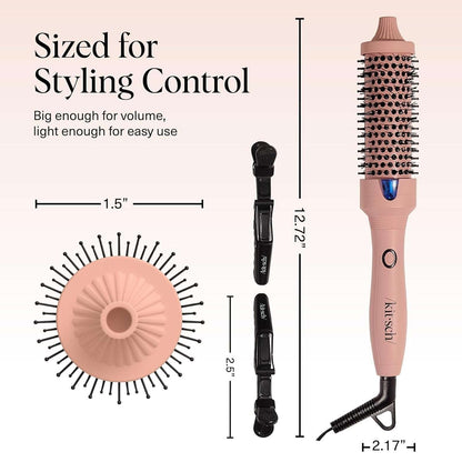 Kitsch Volumizing Thermal Round Brush 1.5" (38mm) Terracotta - Frizz Free Finish