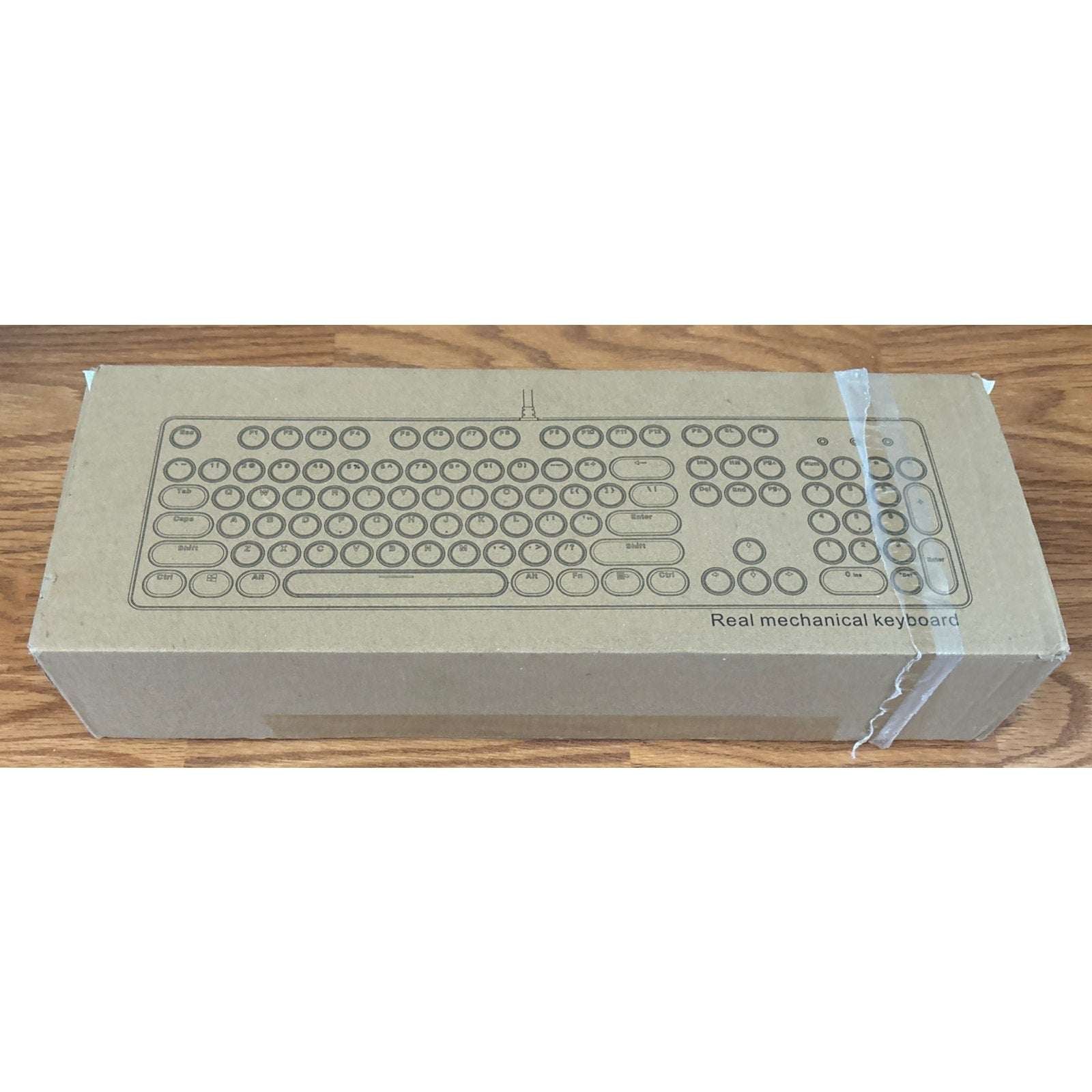 Retro Typewriter Mechanical Gaming Keyboard Mouse Set RGB Backlit 108 Keys Anti-