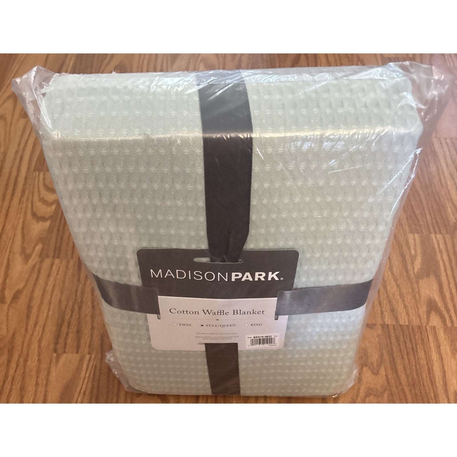 Madison Park 100% Cotton Ultra Soft Breathable Waffle Blanket Full/Queen - Aqua