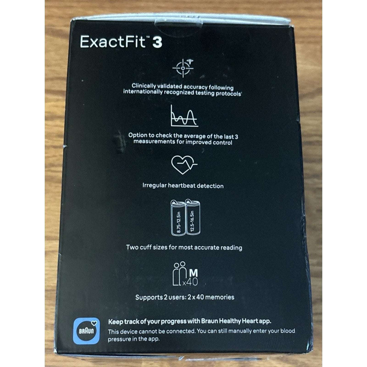 Braun ExactFit 3 Blood Pressure Monitor Large Display 2 Cuffs 80 Memory Slots