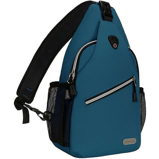 MOSISO Deep Teal Sling Backpack Crossbody Bag Travel Hiking Daypack Waterproof