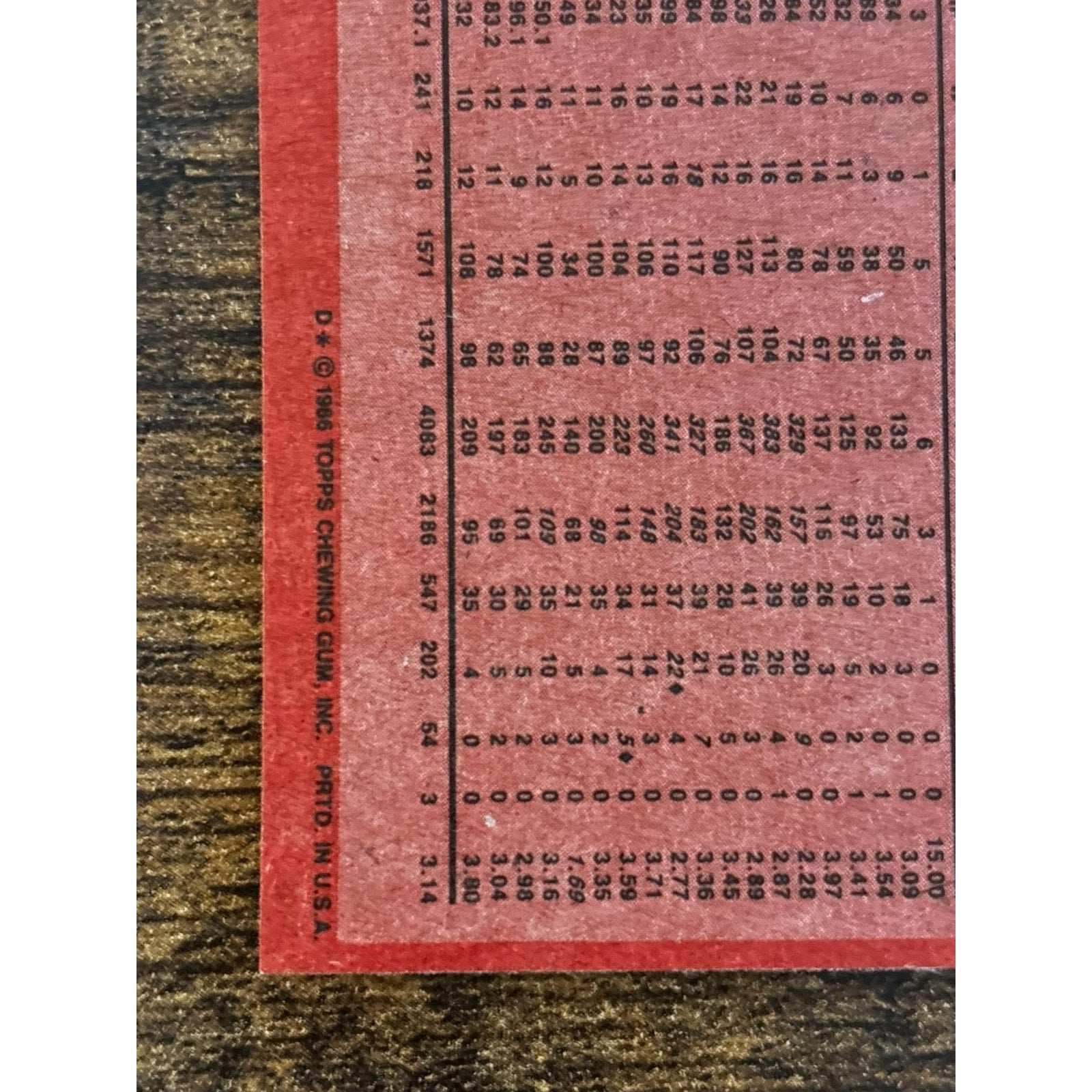 1986 TOPPS #100 NOLAN RYAN Houston Astros Baseball Card