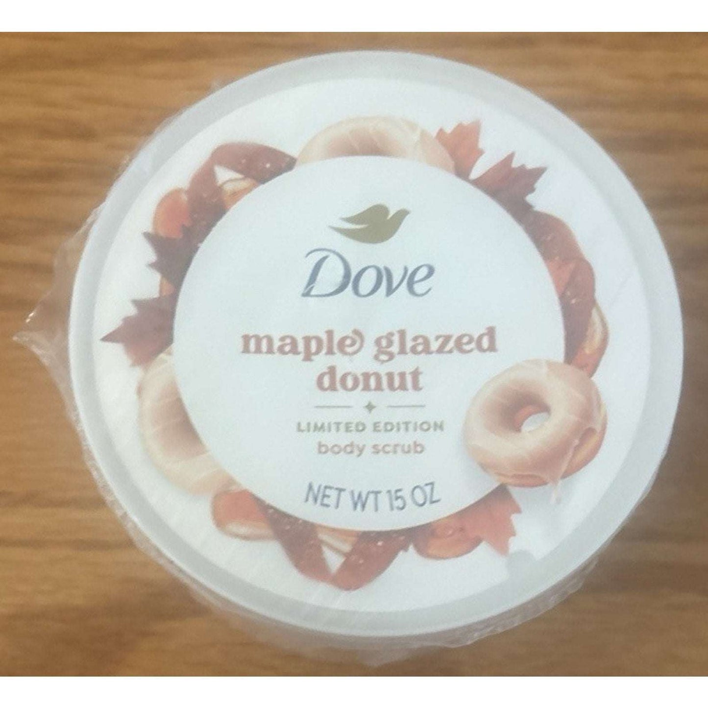 3PC Dove Limited Edition Maple Glazed Donut 1 x Body Wash & 2 x Body Scrub Set