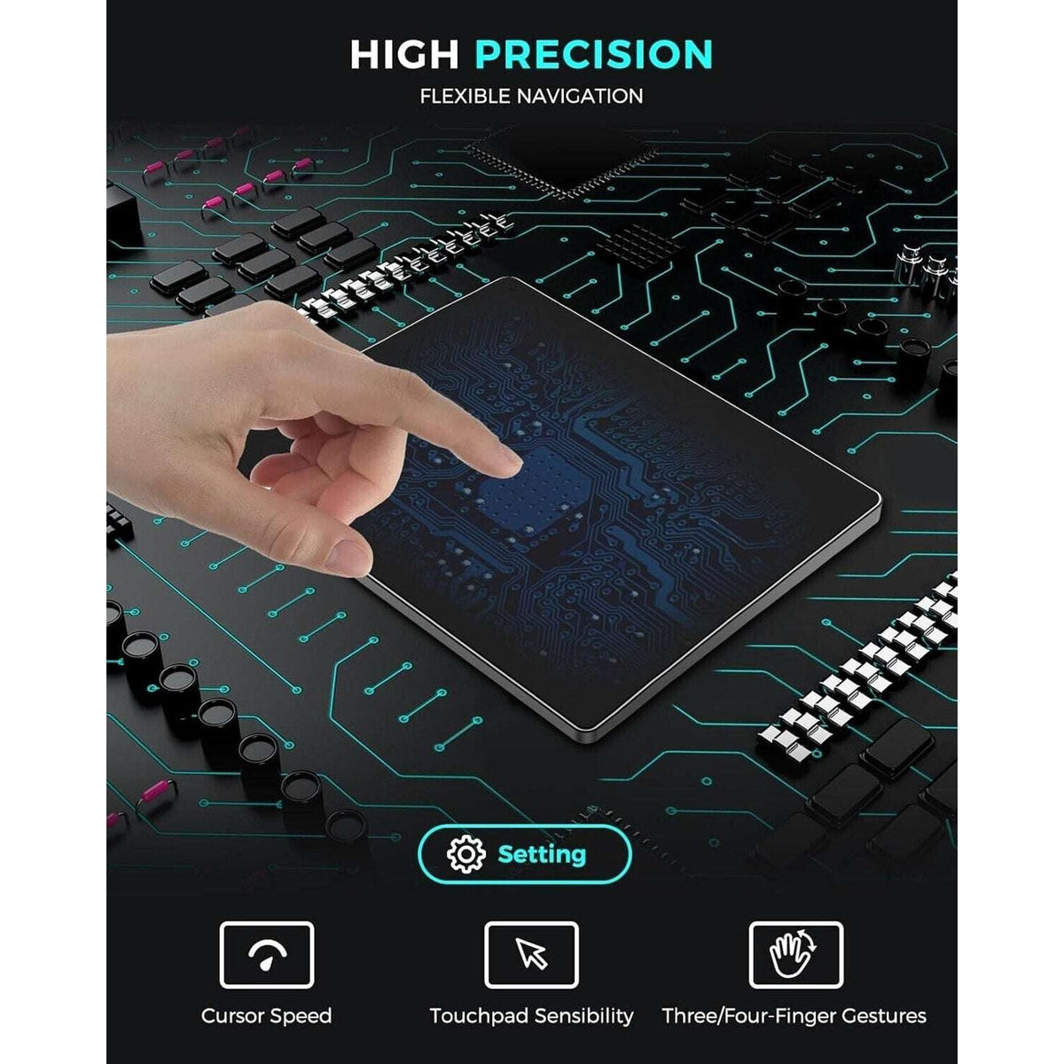 Seenda Touchpad Trackpad for Windows External USB w High Precision Navigation