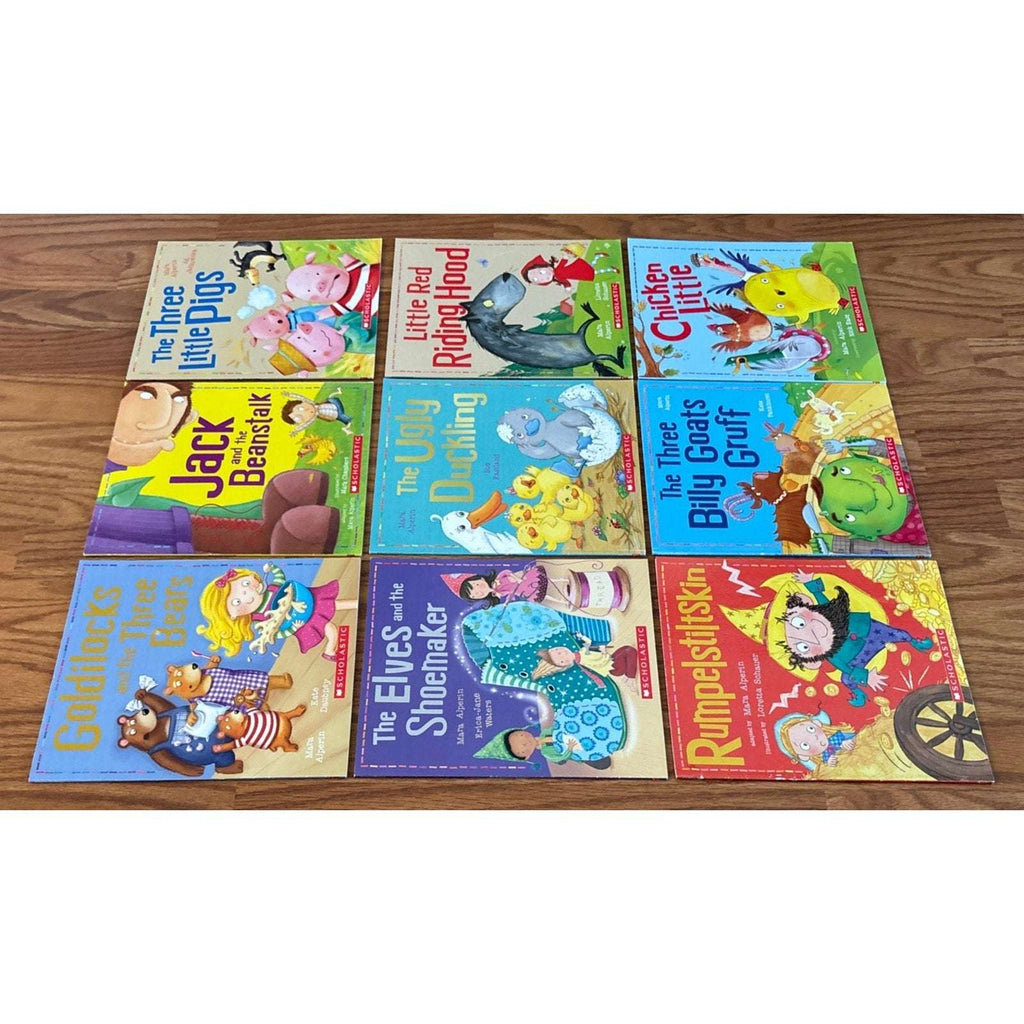 9 Fairy Tales Books Scholastic 3 Little Pigs, Little Red Riding Hood, Goldilocks