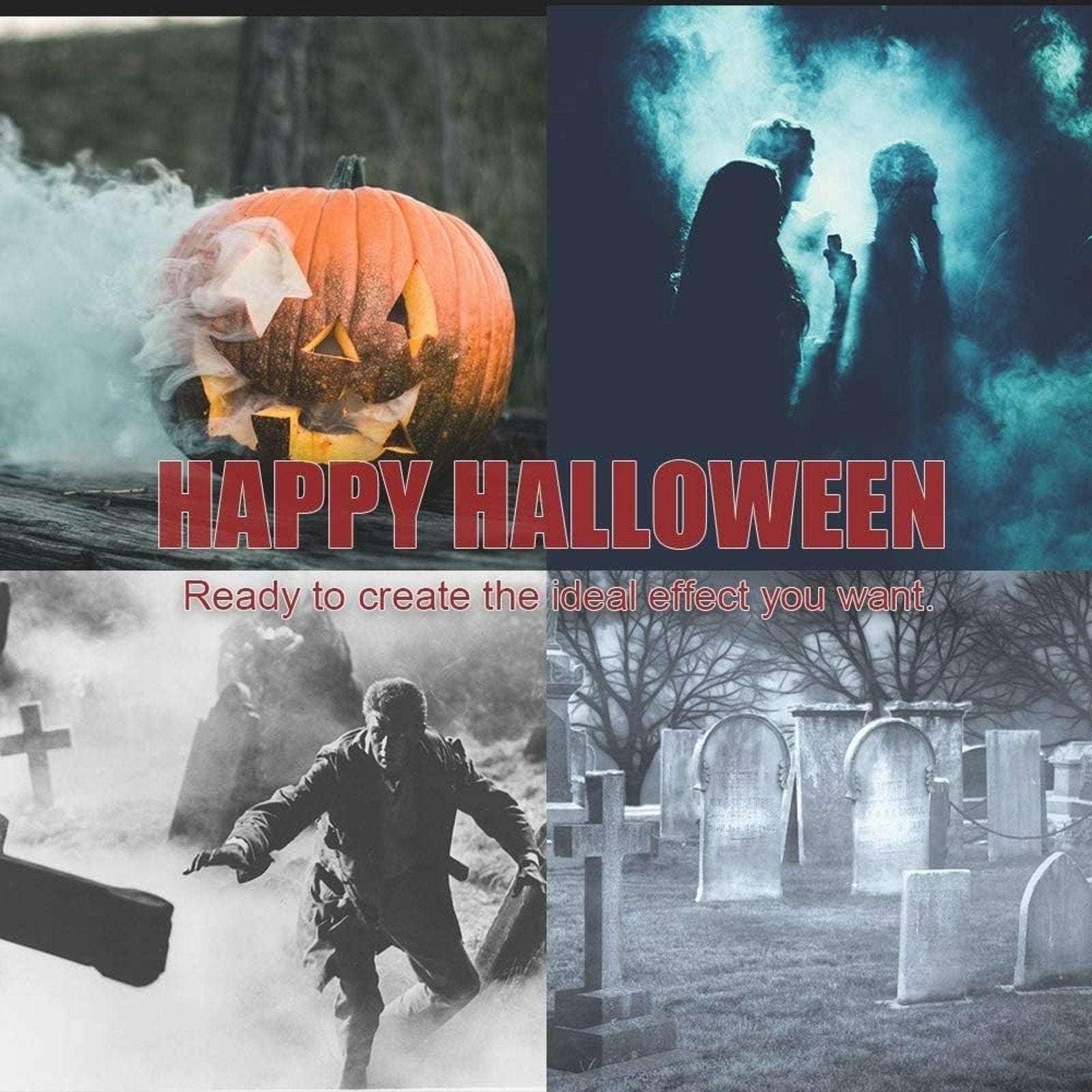 400W 1500CFM Portable Halloween DJ Party Fog Machine 2 Remotes & Fuse Protection