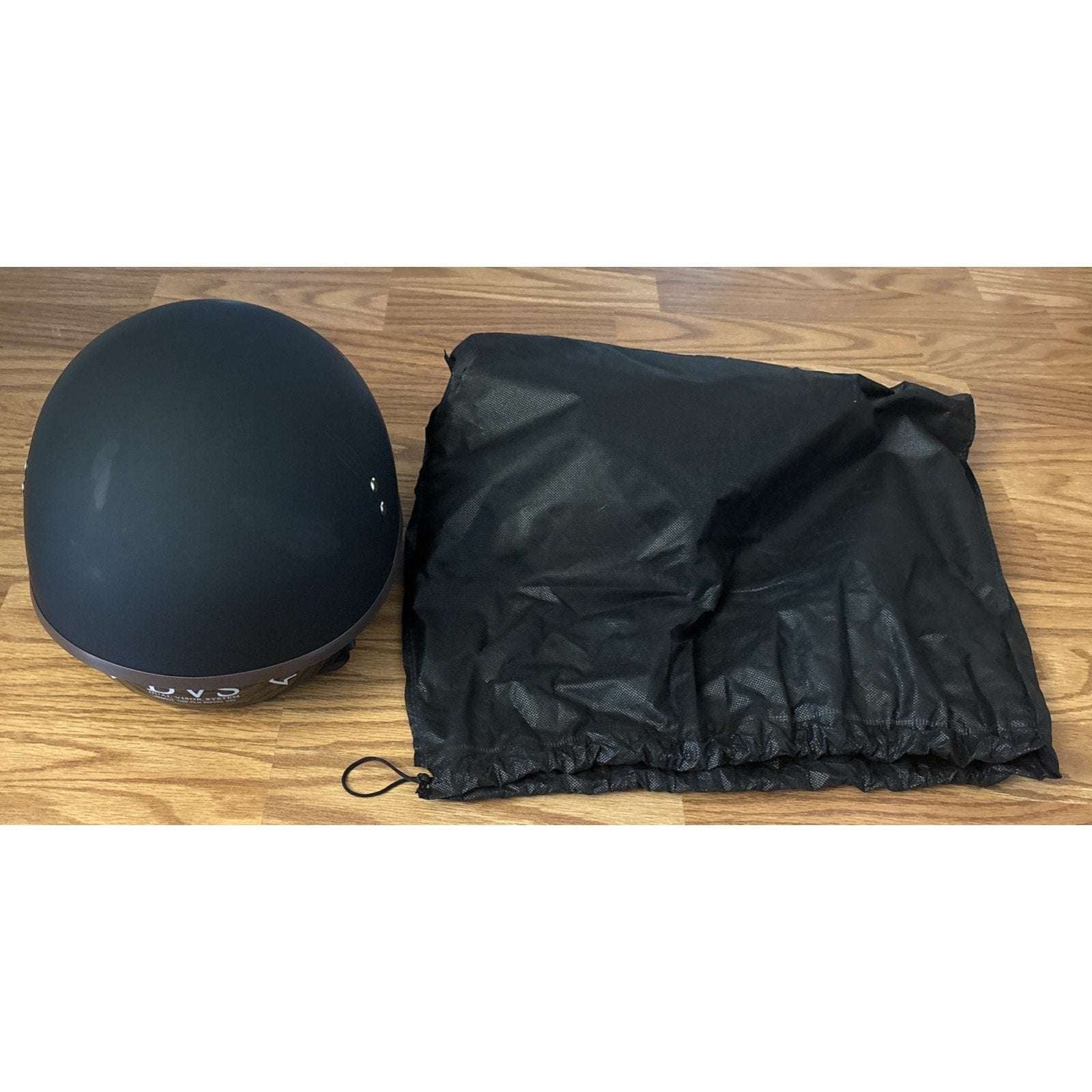 DOT Approved Retro Baseball Cap Motorcycle Vtg German Style Half Face Skull Cap