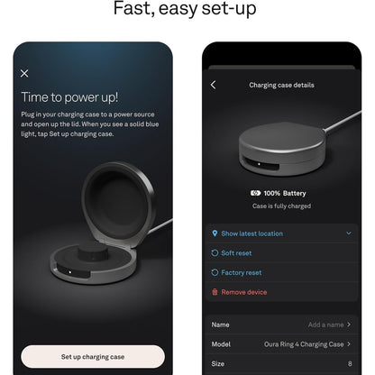 Oura Ring 4 Portable Charging Case Size 8 - NEW - 90 Min Full Charge