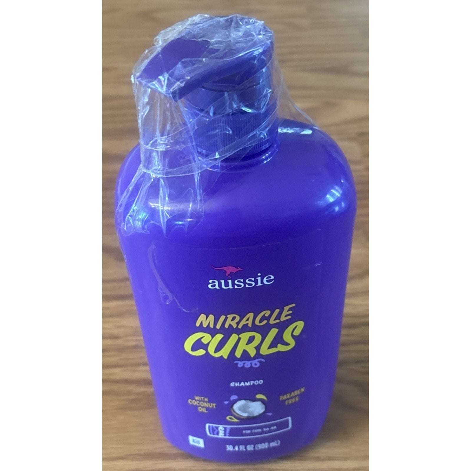 Aussie Miracle Curls with Coconut Oil, Paraben Free Shampoo 30.4 fl oz For 3A-4A