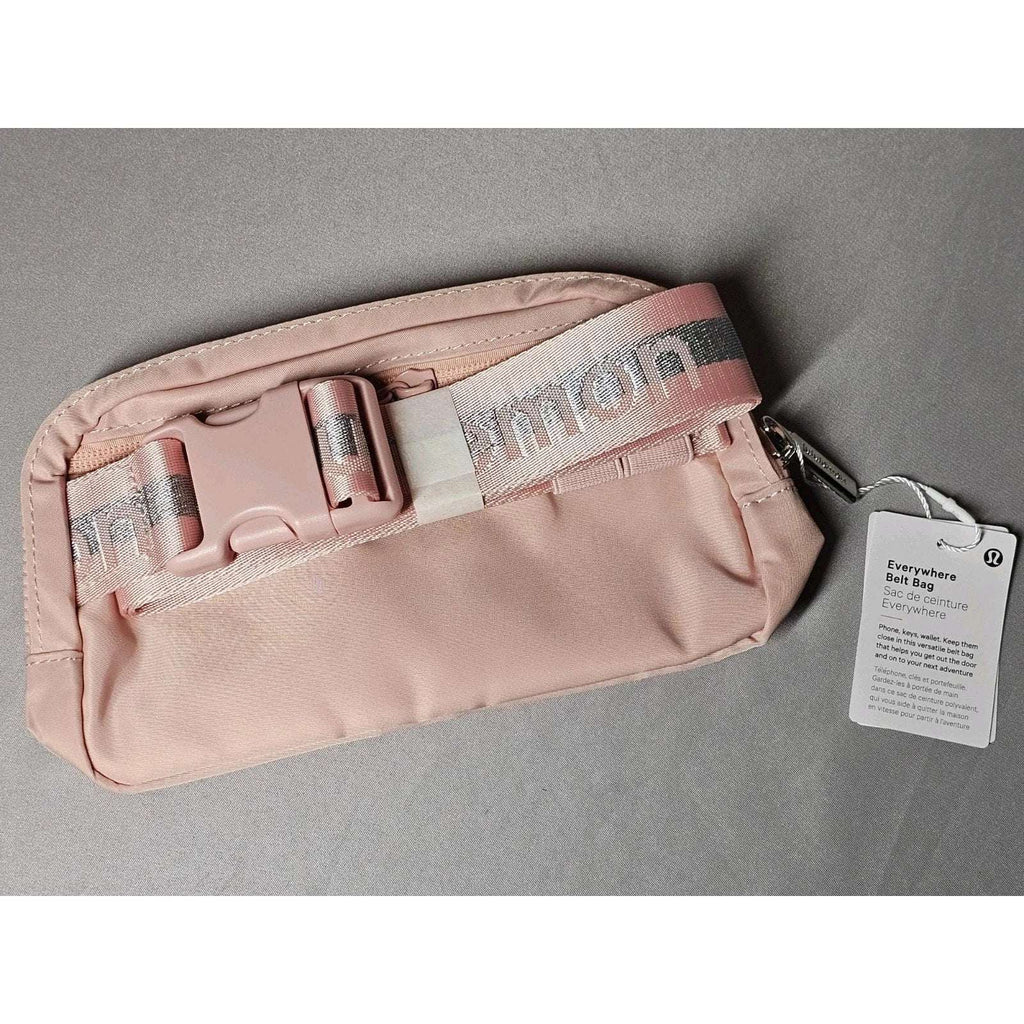 NWT Lululemon Everywhere Wordmark Crossbody Belt Bag Fanny Pack 1L Pink /Silver