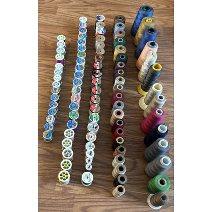 90+ Lot Vtg Thread Spools Gutermann Rice's TruseW Clark's Coat's Cotton & Silk
