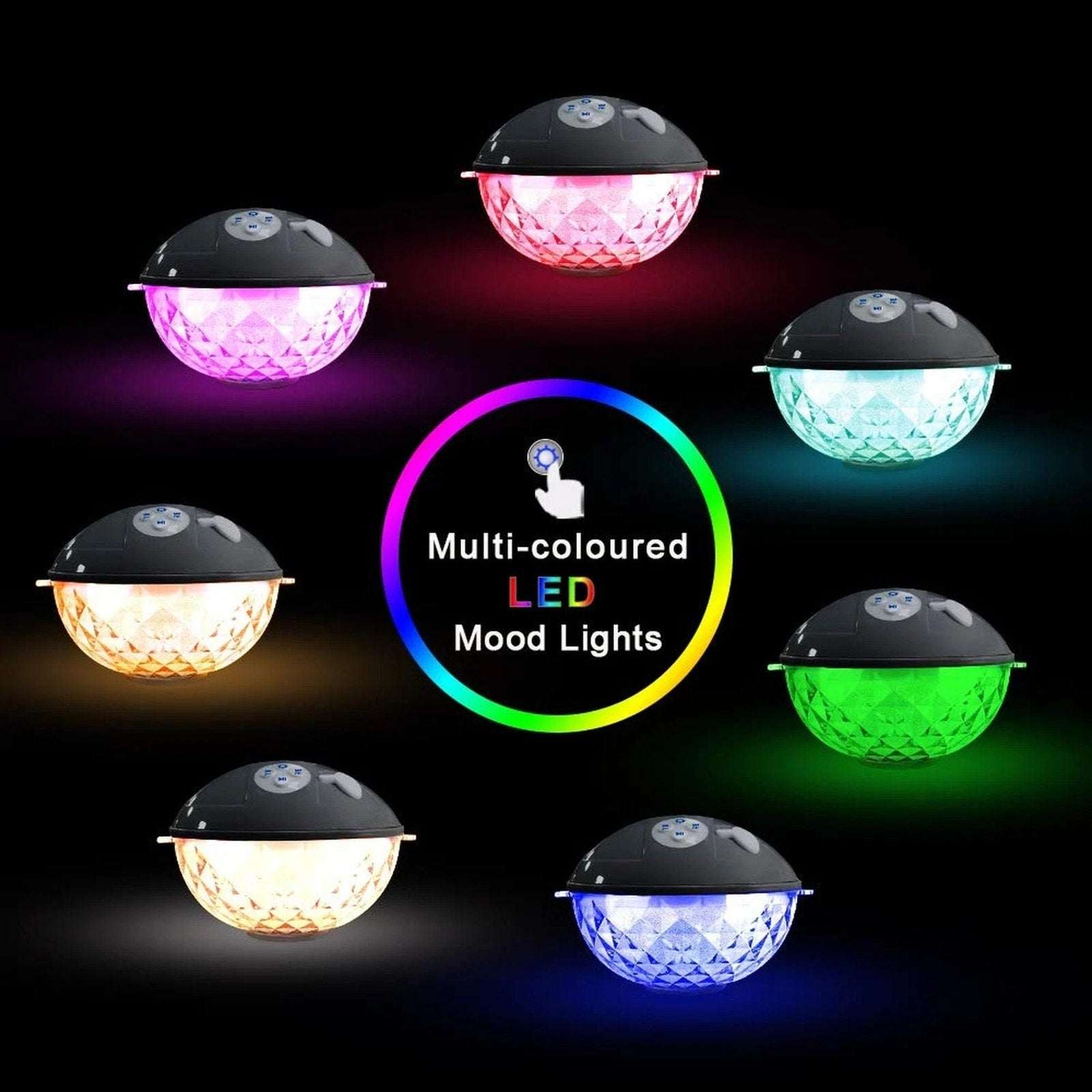 Waterproof Floating Bluetooth Pool Speaker with Colorful Underwater LED Lights