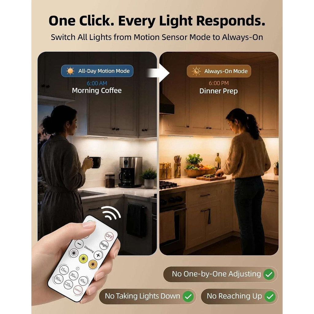 EZVALO Under Cabinet Lighting, 5Pk 10-Inch Rechargeable Motion Sensor w/ Remote