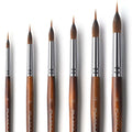 Fuumuui 6Pc Needle Point Brushes Professional Watercolor Brush Set