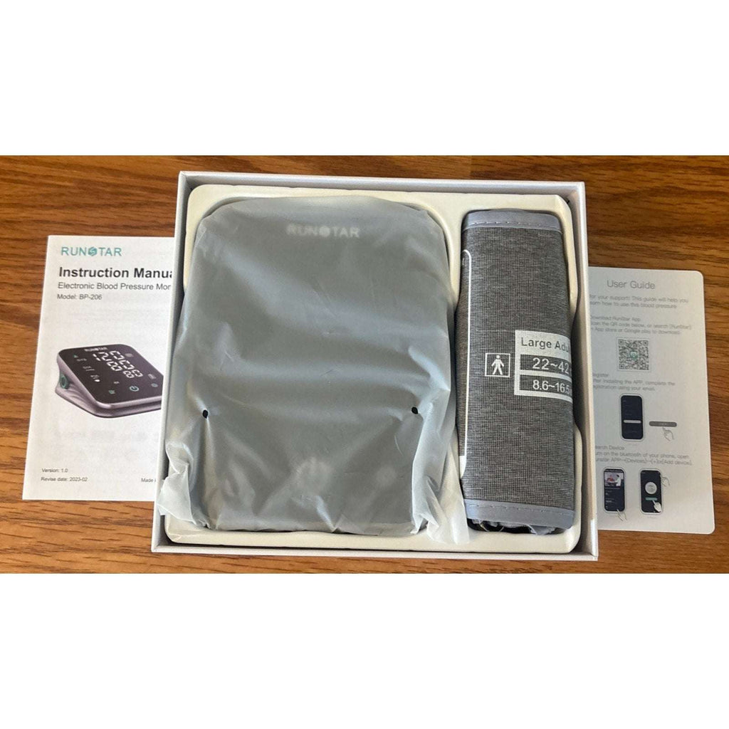 RunStar Smart Blood Pressure Monitor w/ 8.6"-16.5" Upper Arm BP Cuff, Dual Users