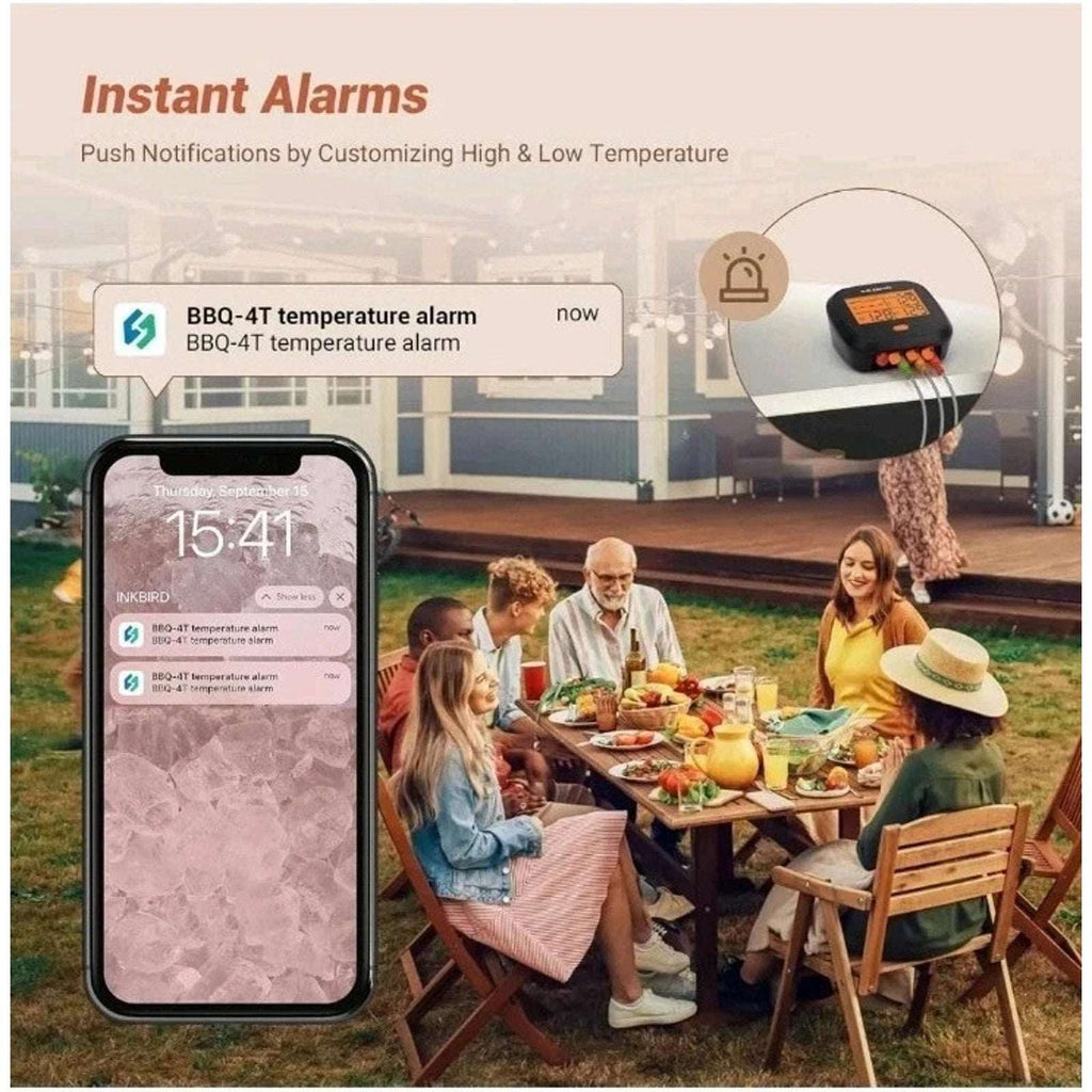 Inkbird Remote Wifi Food Thermometer IBBQ-4T BBQ Meat Cooking Kitchen Grill Tool