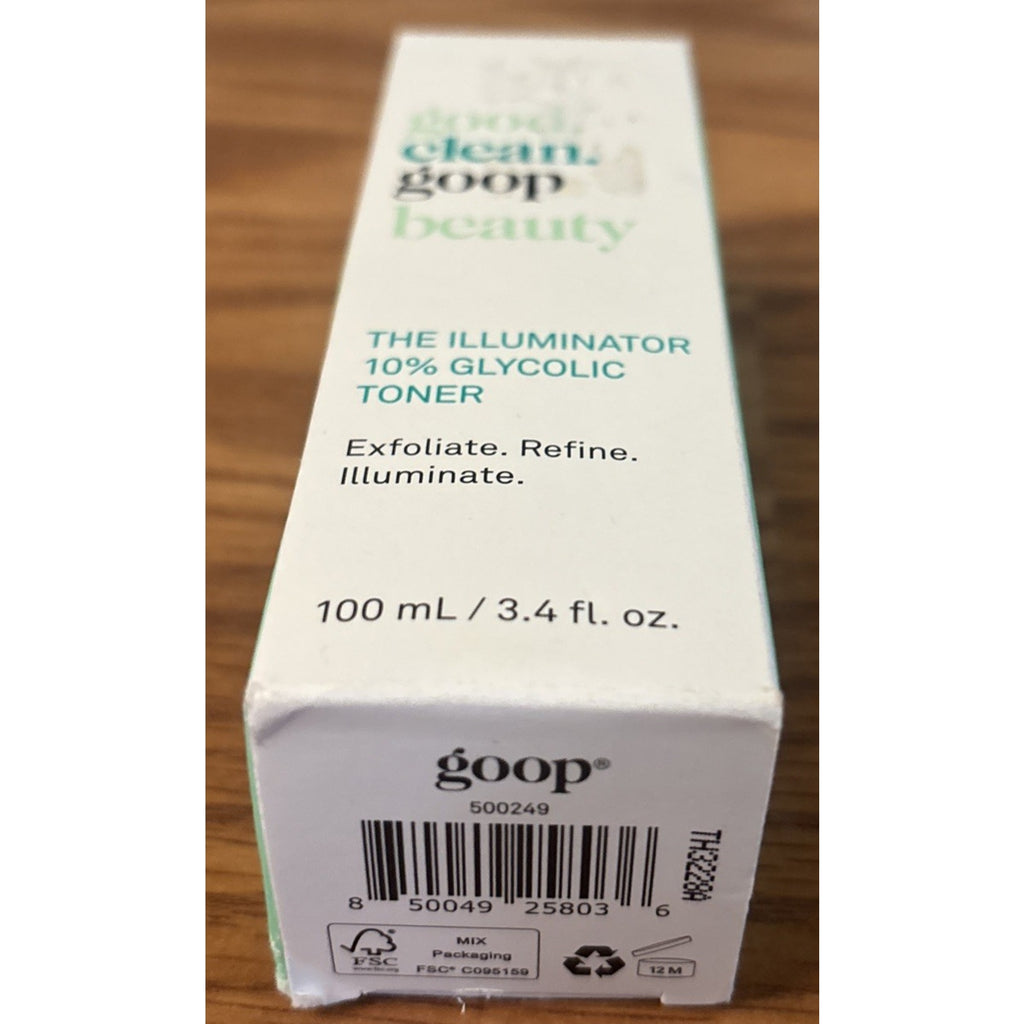 Good Clean Goop Beauty The Illuminator 10% Glycolic Toner Exfoliate 3.4 oz