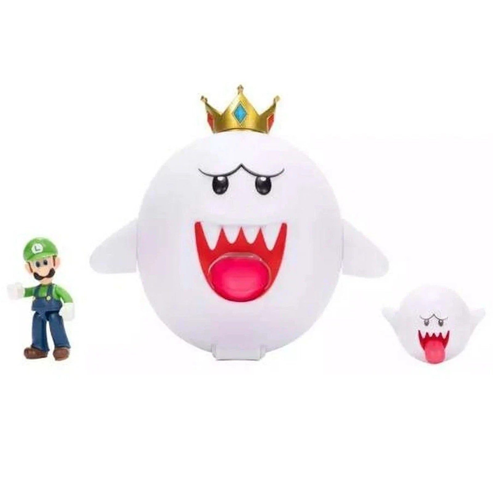 Super Mario Bros Boo, King Boo & Luigi Glow in Dark Set Jakks Pacific Nintendo