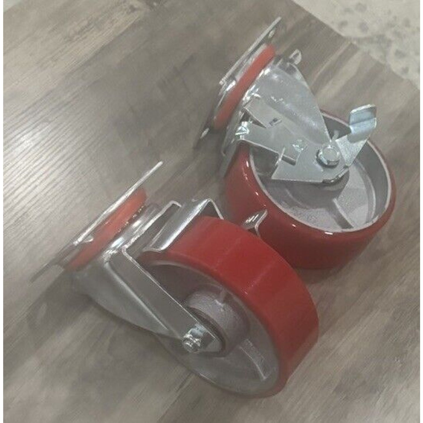 HOLKIE 6" Heavy Duty Industrial Swivel Caster Wheels w Brakes 1000lbs per caster