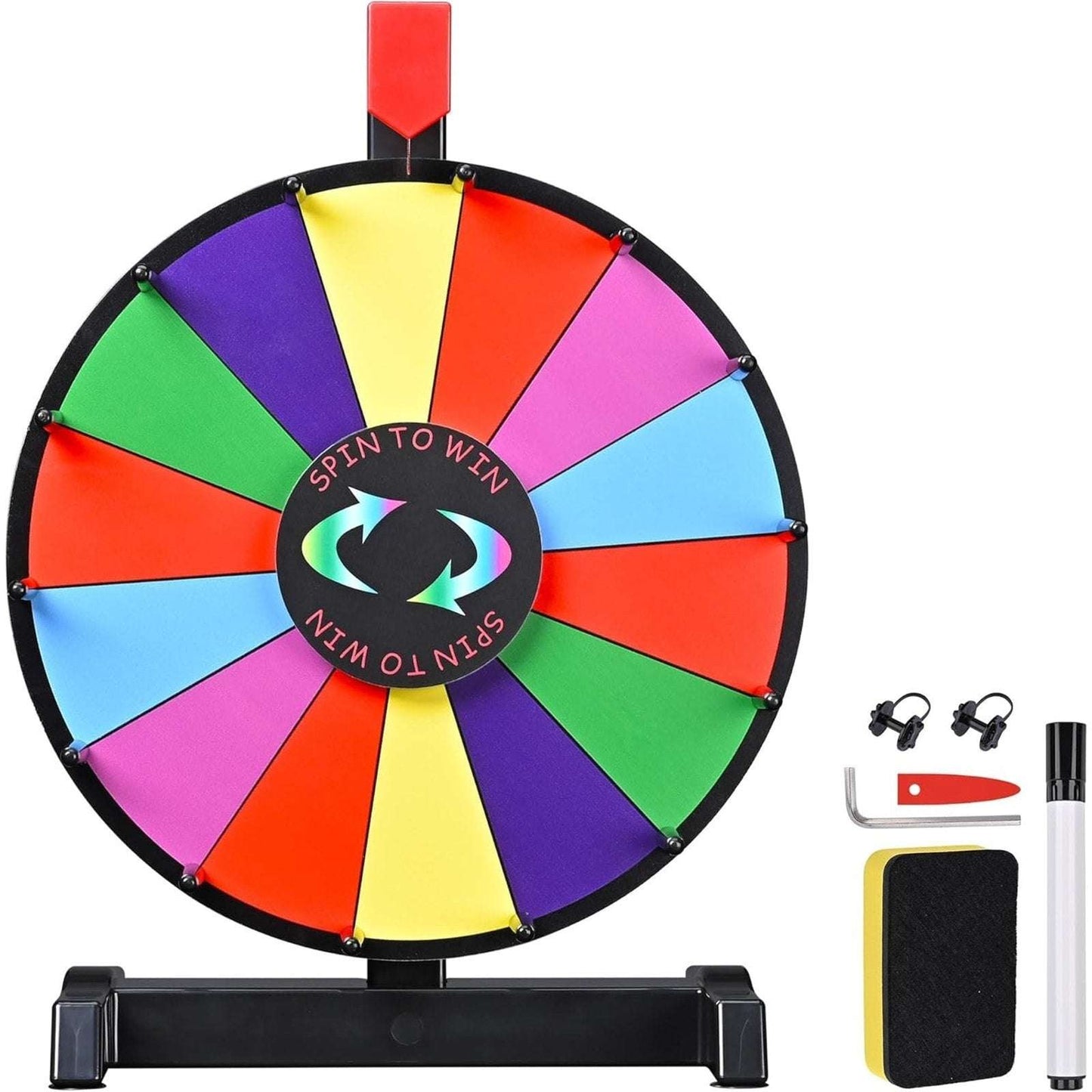 Winspin Customizable 14 Slot Spinning Prize Wheel Colorful Chore/Activity Wheel