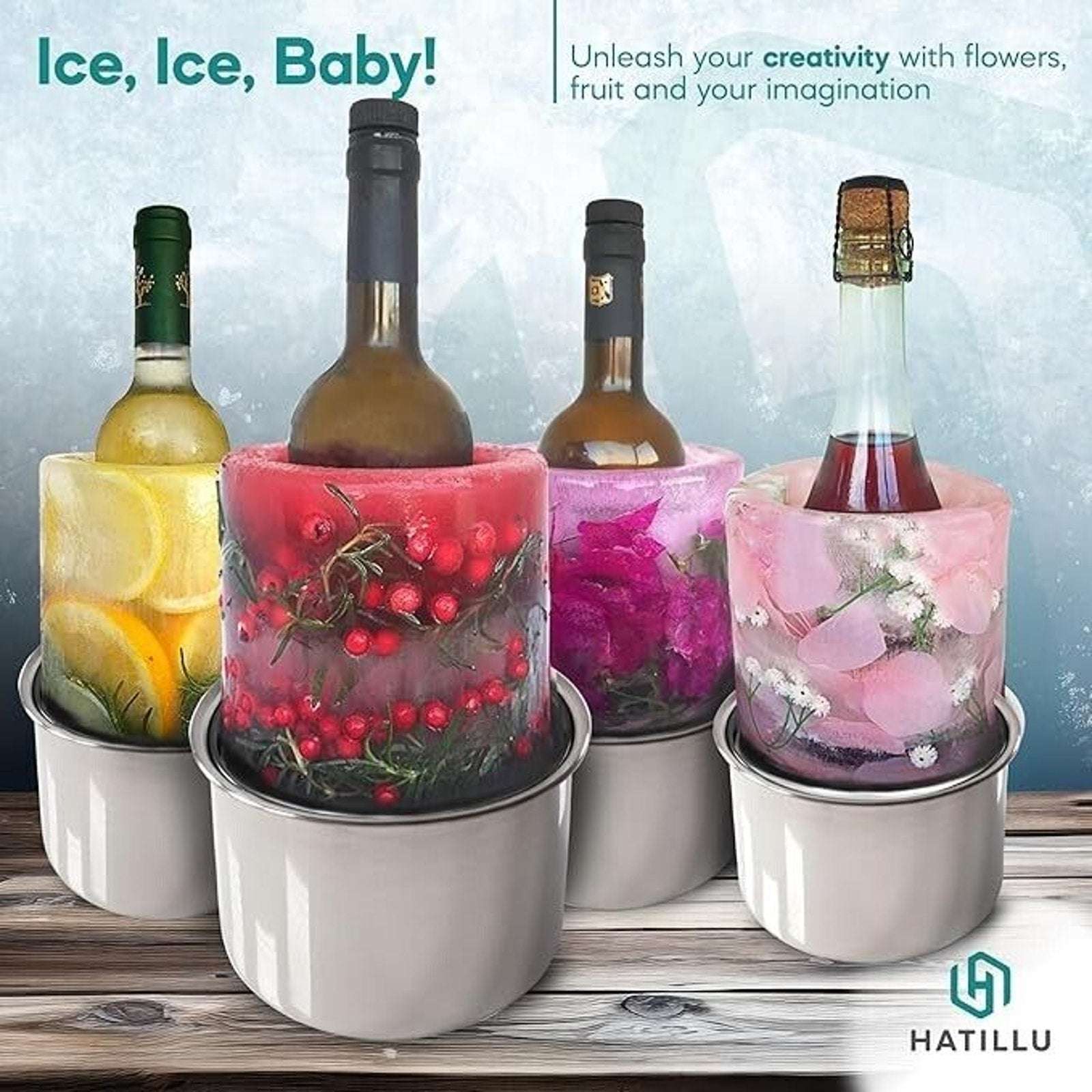 DIY Bottle Chiller Ice Bucket Mold CREATE ONE FOR EVERY SEASON Wine Champagne