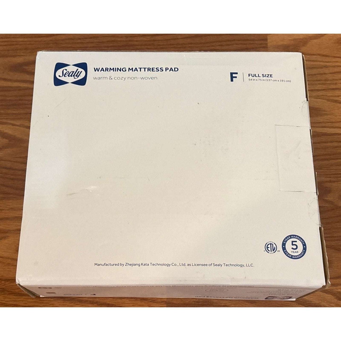 Sealy Heated Mattress Pad Cover Full Size 54"x75" Warm Deep Pocket Auto Shut-Off