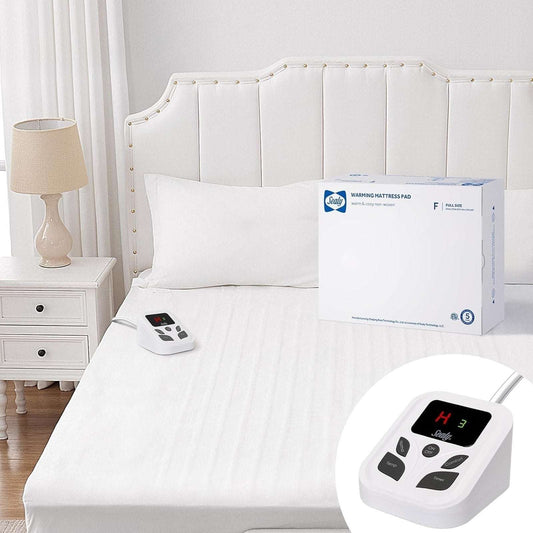 Sealy Heated Mattress Pad Cover Full Size 54"x75" Warm Deep Pocket Auto Shut-Off