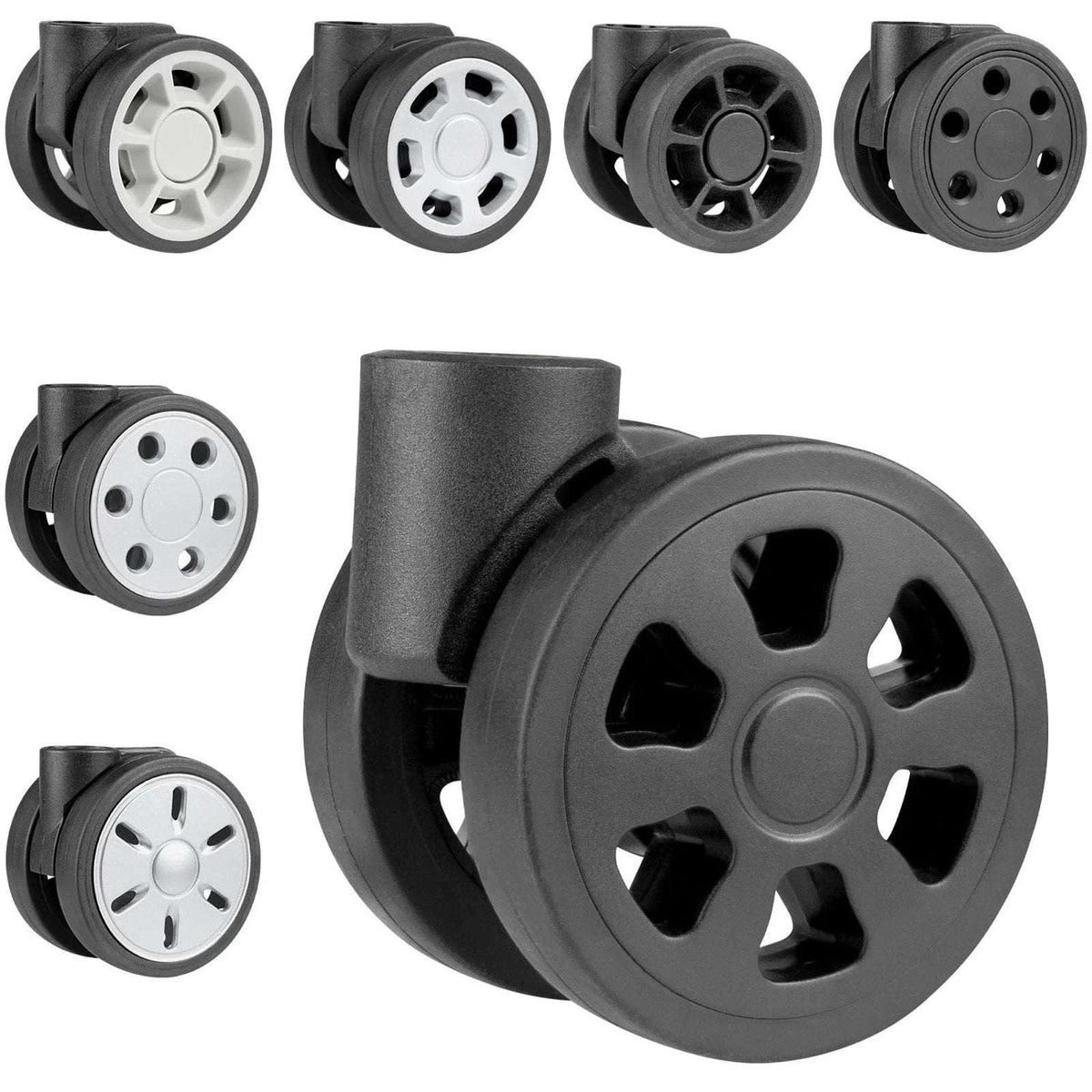 Wheels for Rimowa Trunk, 2 Pack Replacement Kit for Luggage(50mm-Black-Sector)