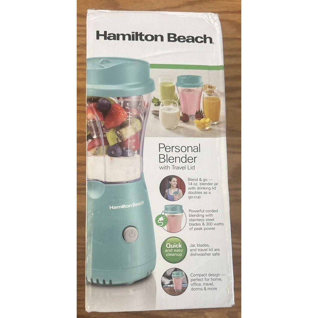 Hamilton Beach Personal Blender With Travel Lid Green 51201 Corded 300W NEW-OB