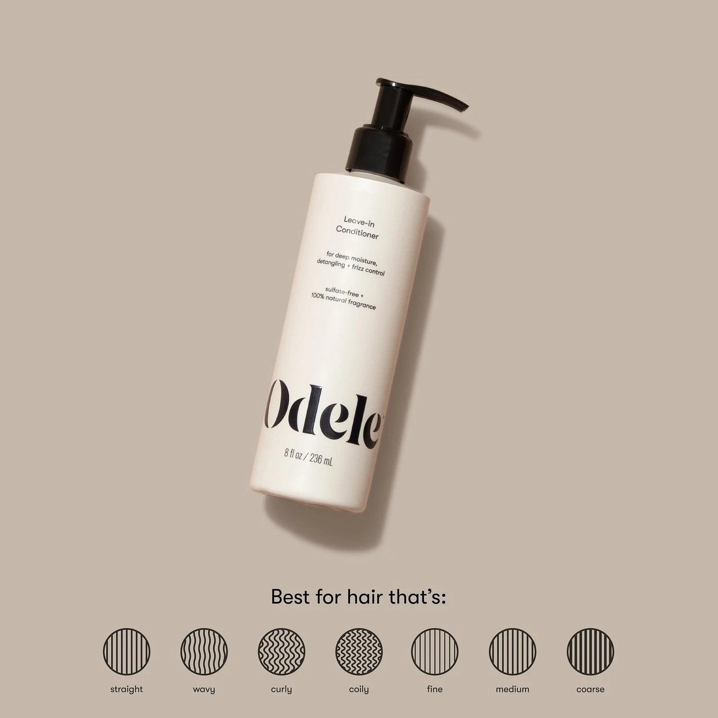 Odele Leave-In Conditioner, Deep Moisture & Frizz Control, All Hair Types, 8 oz