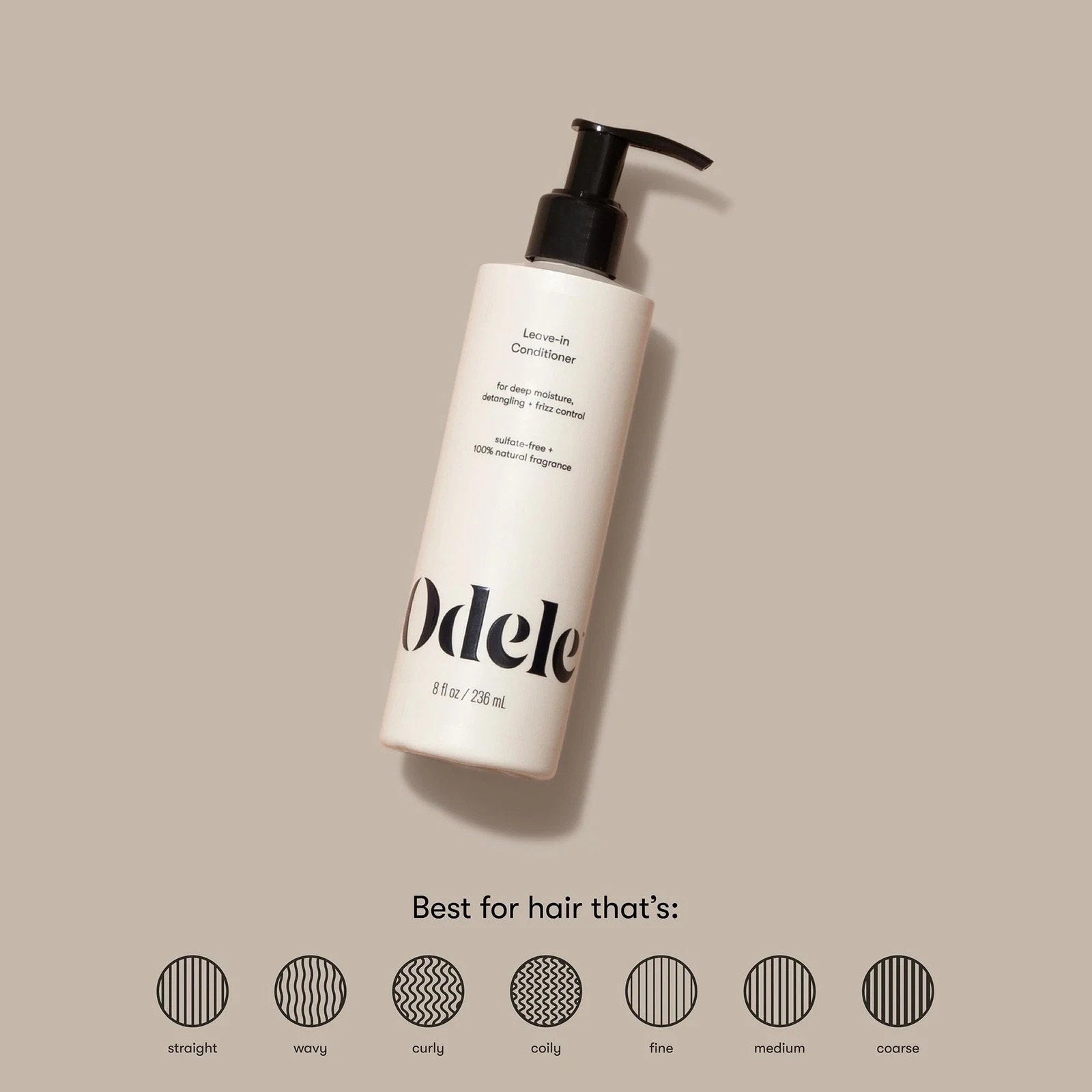 Odele Leave-In Conditioner, Deep Moisture & Frizz Control, All Hair Types, 8 oz