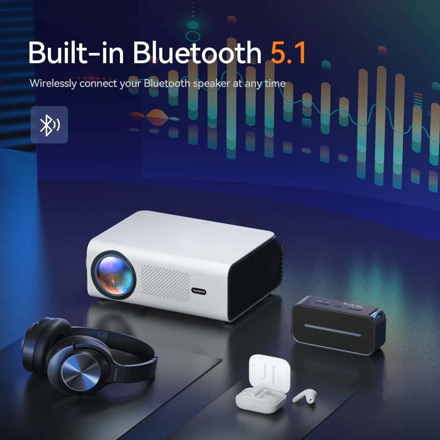 VANKYO Leisure 495W Native 1080P Projector Full HD 5G WiFi Video Bluetooth Dolby