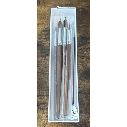 Fuumuui 6Pc Needle Point Brushes Professional Watercolor Brush Set